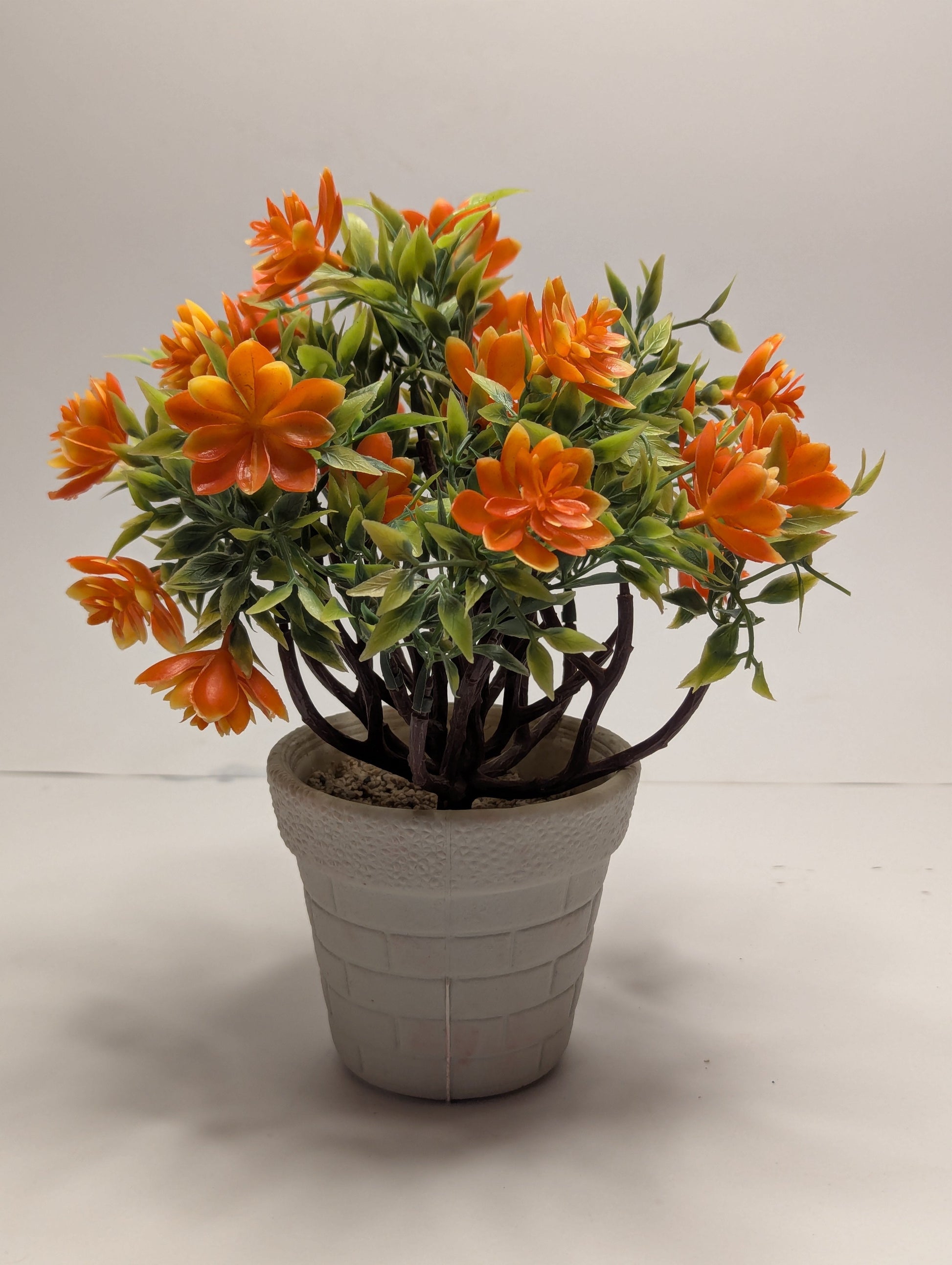 Mini Artificial Orange Flower Plant DECORA 21