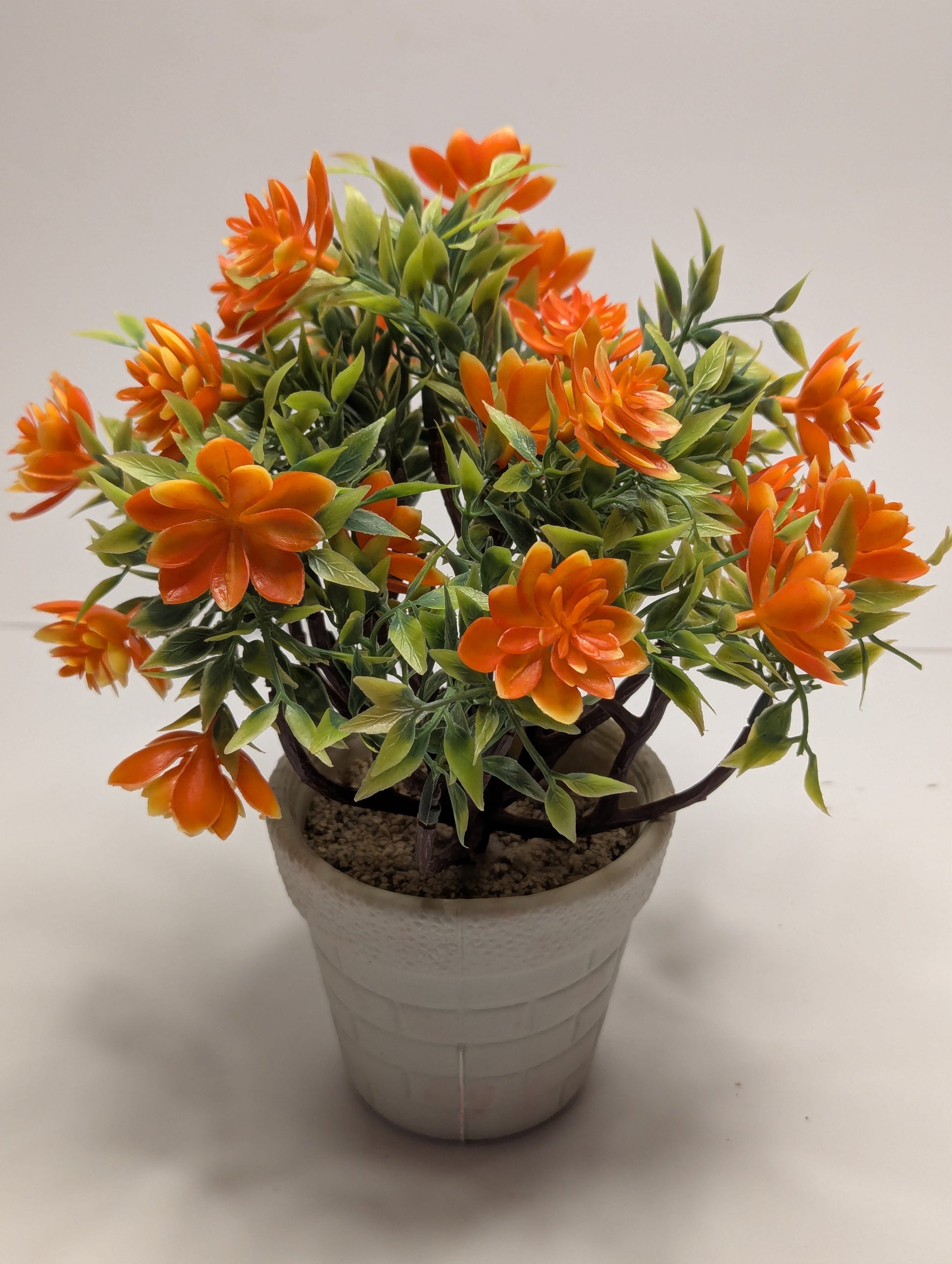 Mini Artificial Orange Flower Plant DECORA 21